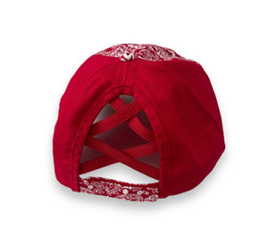 Paisley Stretch Red Cap